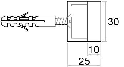 Actual product image Kws Wall Door Buffer 2008 (1 Piece, ø 3 x 2.5 cm)