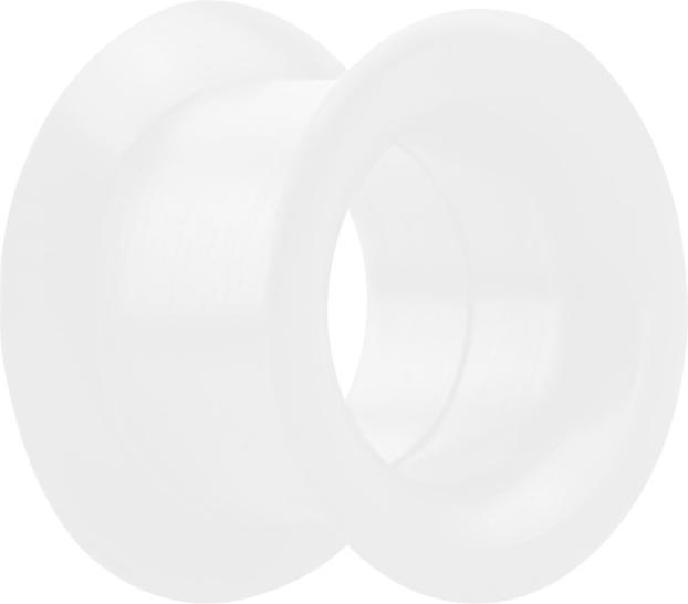 Actual product image Star Piercing Flared tunnel thick white (Silicone, without brass)