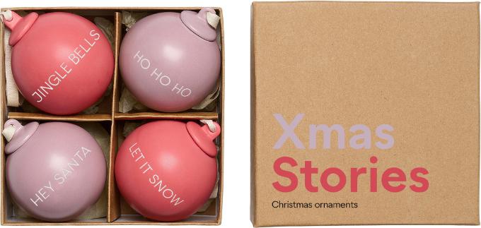 Immagine prodotto Design Letters Set di 4 decorazioni natalizie rosse (4 -parte)