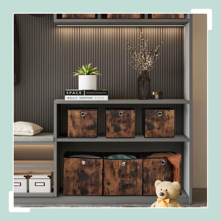 Actual product image Relaxdays 6x storage box (26 x 26 x 26 cm, 18 l)