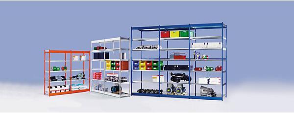 Actual product image kaiserkraft Stable boltless shelving, one-sided