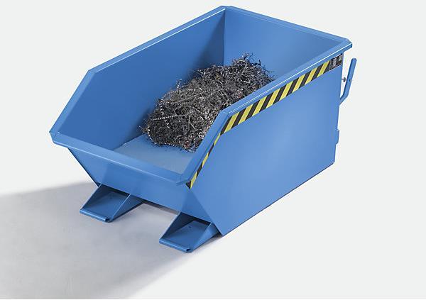 Actual product image kaiserkraft Tipping container for chips, low overall height, without wheels (500 l)