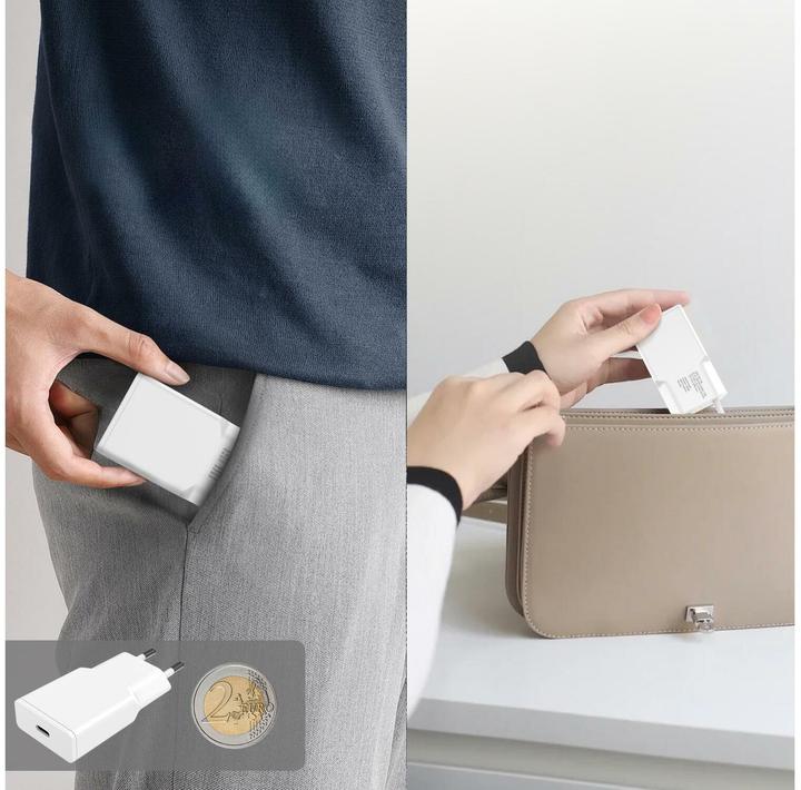 Produktbild 4smarts Netzladegerät PDPlug Slim 20W GaN 1C und USB-C Kabel 1,5m weiss (20 W)
