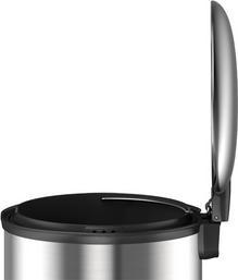 Produktbild EKO Ellipse Step Bin 40 L Edelstahl Treteimer stylischer Mülleimer mit Fusspedal und Kunststoff Inne (40 l)