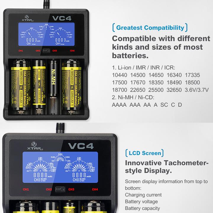 Produktbild Fenix LCD-Schnell-Ladegerät (1 Stk., CR123A, 700 mAh, Ladegerät inkl. Akku)