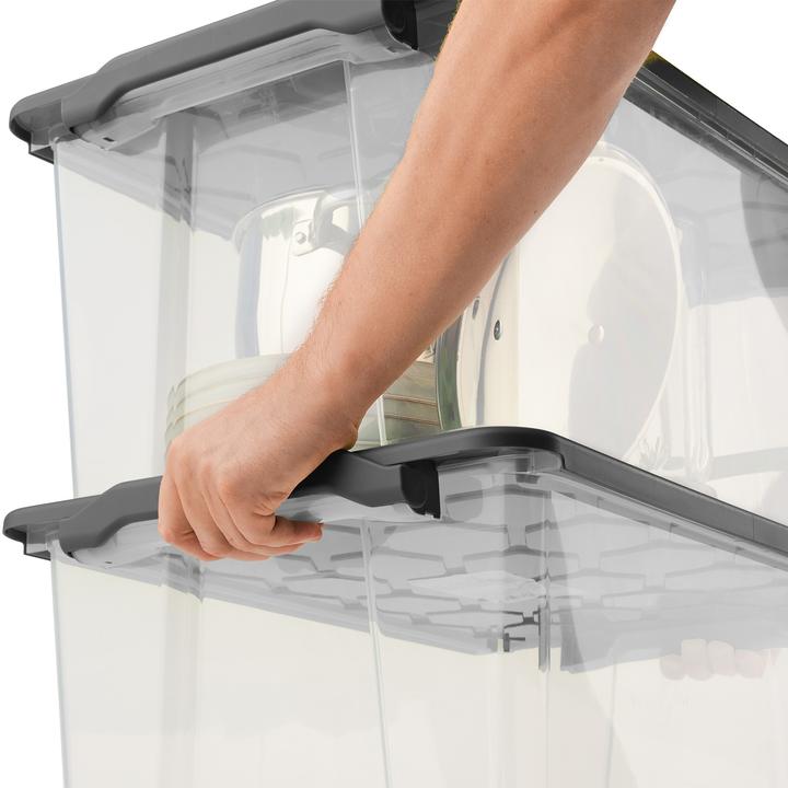 Immagine prodotto Rotho Set di 3 scatole da 65 l EVO SAFE (59 x 39,5 x 41 cm, 65 l)