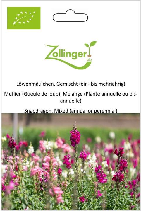 Image du produit Zollinger Bio Gueule-de-loup, Mélange (plante annuelle ou vivace) (Graines de fleurs)