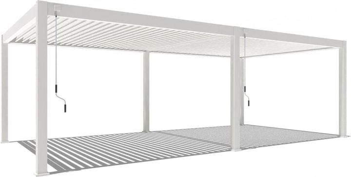 Produktbild Weide Pergola Deluxe Plus 4x8m mit Lamellendach Weiss (400 cm, 800 cm)