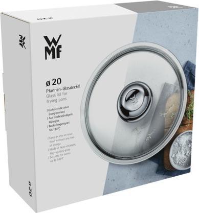 Produktbild WMF Glasdeckel Pfannendeckel 20cm Kochtopfdeckel Ersatzdeckel Metallknauf (20 cm, Metall, Glas)
