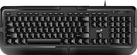 Actual product image Genius and mouse KB-118, keyboard US, klasyczna, waterproof Rodzaj with cable (USB), black (US, Cable)