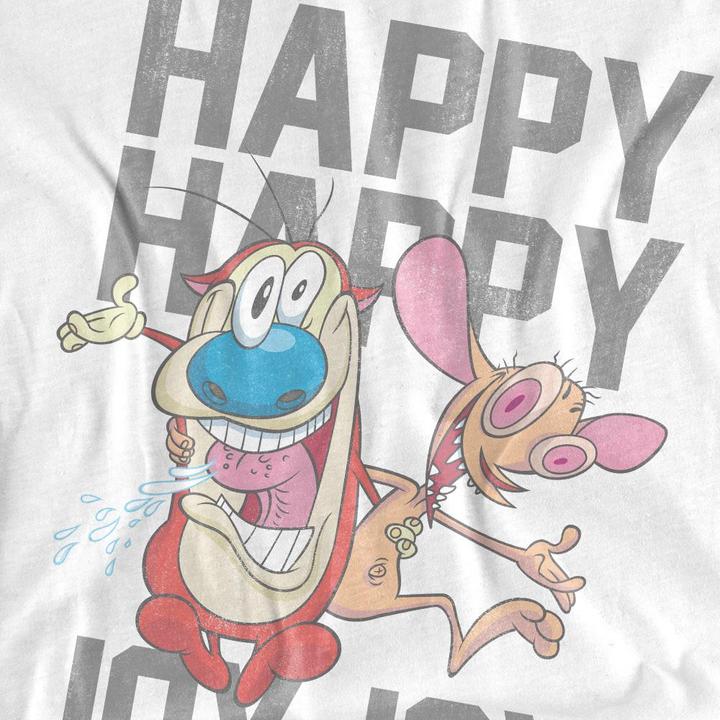 Immagine prodotto Ren & Stimpy Happy Happy Joy Joy Maglietta Adulto Unisex (XL)