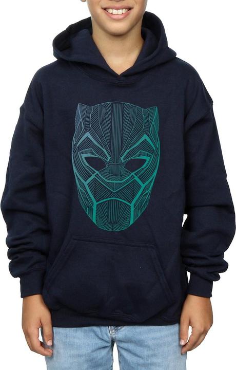 Produktbild Black Panther Tribal Mask Kapuzenpullover Jungen (152, 158)