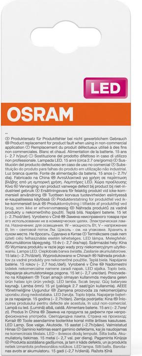 Produktbild Osram LED RECHARGEABLE LAMPS 8W 827 E27 (E27, 8 W, 806 lm, 6 x, F)