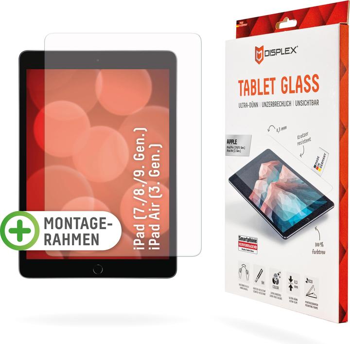 Displex Tablet Glass, verre de protection pour tablette (1 pièce(s), iPad 2020 (8. Gen), iPad 2021 (9e génération), iPad 2019 (7e gène), iPad Air 2019 (3. Gen))