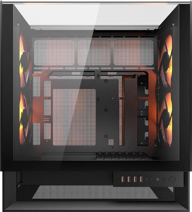 Image du produit Cougar Gehäuse Midi-Tower OmnyX, ARGB, Schwarz (mATX, Mini-ITX, ATX)