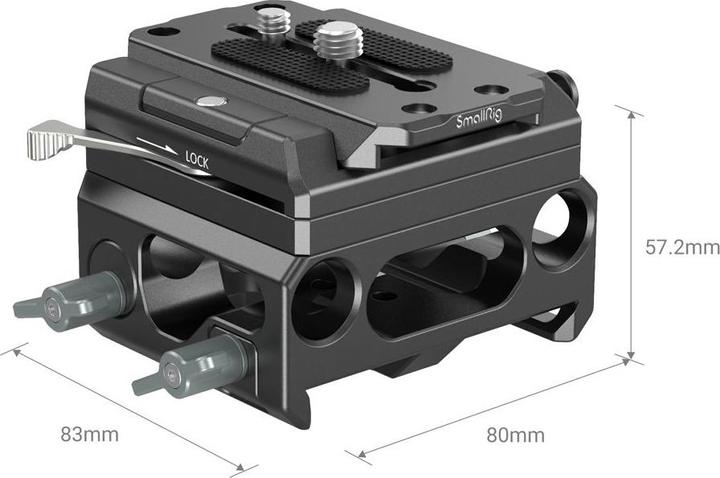Produktbild SmallRig Lightweight Baseplate with Dual 15mm Rod Clamp (Diverses Video Zubehör)