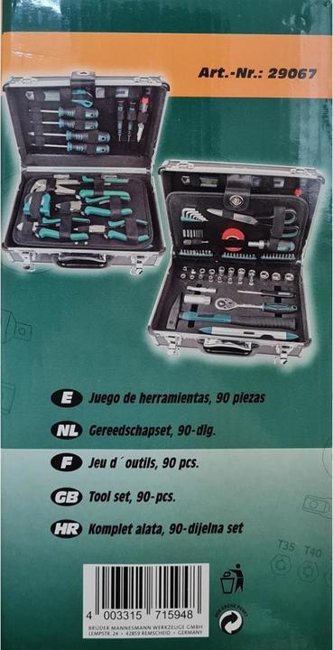 Actual product image Mannesmann Toolbox (90 pieces)
