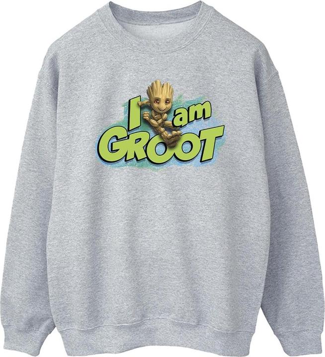 Actual product image Mens Guardians Of The Galaxy I Am Groot Jumping Sweatshirt (XXL)