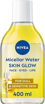 Actual product image NIVEA Skin Glow Serum Infused Micellar Water 400ml Revitalising Cleansing Water with Amino Acid and (Cleansing lotion, 400 ml)