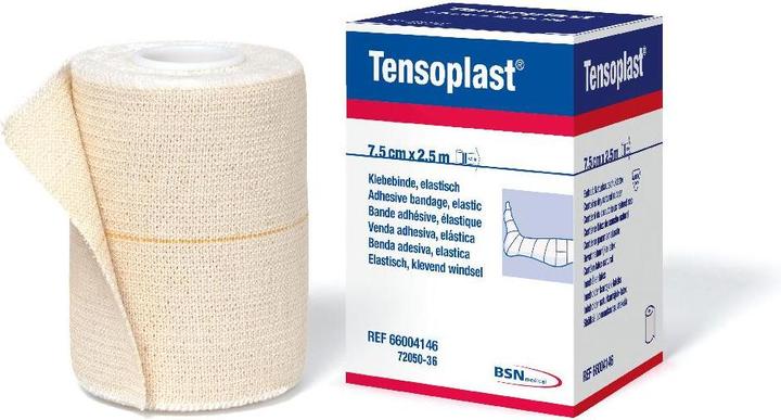 Produktbild BSN Tensoplast elastische Pflasterbinde 7.5 cm x 4.5 m 12 Stück