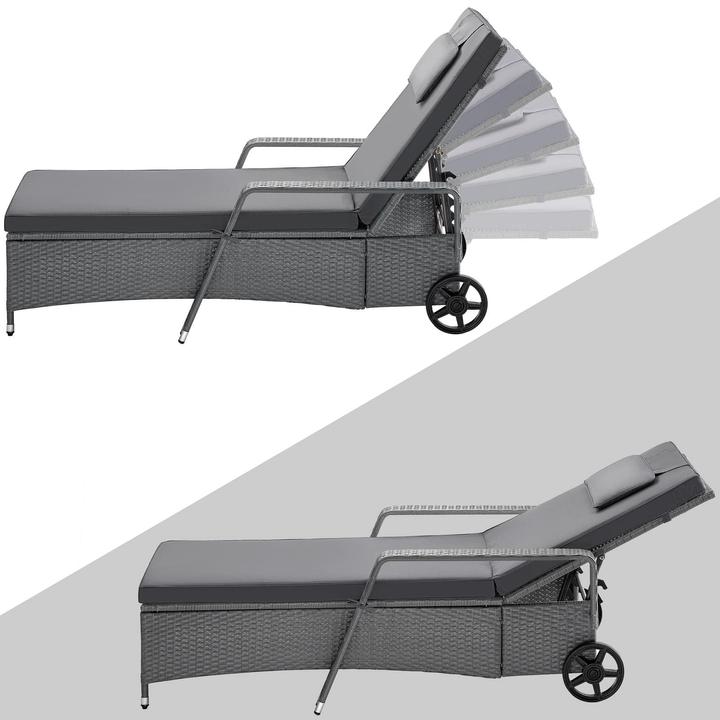 Produktbild Casaria Polyrattan Gartenliege (193 cm)