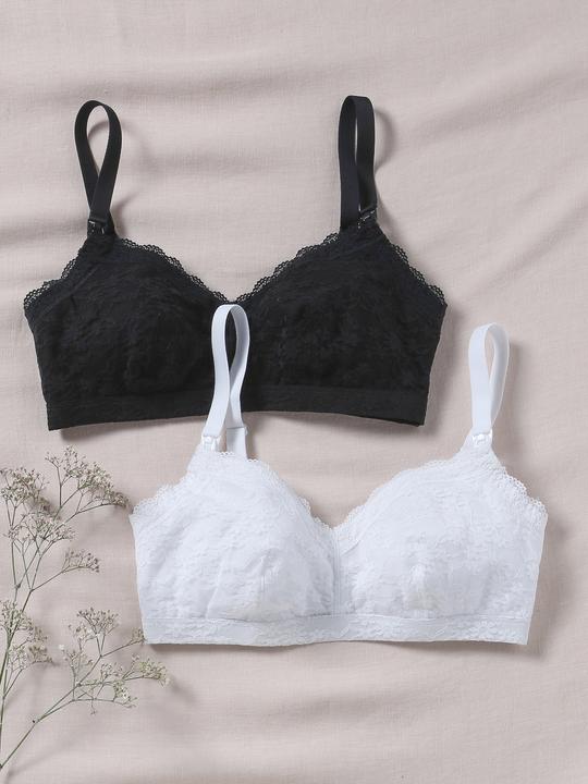 Immagine prodotto Vertbaudet Confezione da 2 reggiseni per l'allattamento, in pizzo con fodera morbida (M)
