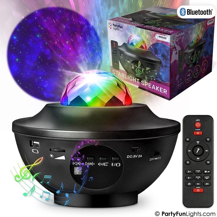 Immagine prodotto PartyFun Lights Party Fun Lights - Altoparlante Bluetooth Galaxy con telecomando (605604) (Batteria)