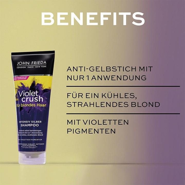 Produktbild John Frieda Violet Crush Silber Shampoo (250 ml, Flüssiges Shampoo)