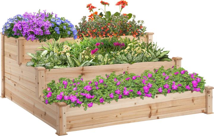 Actual product image Outsunny Raised bed with stepped design