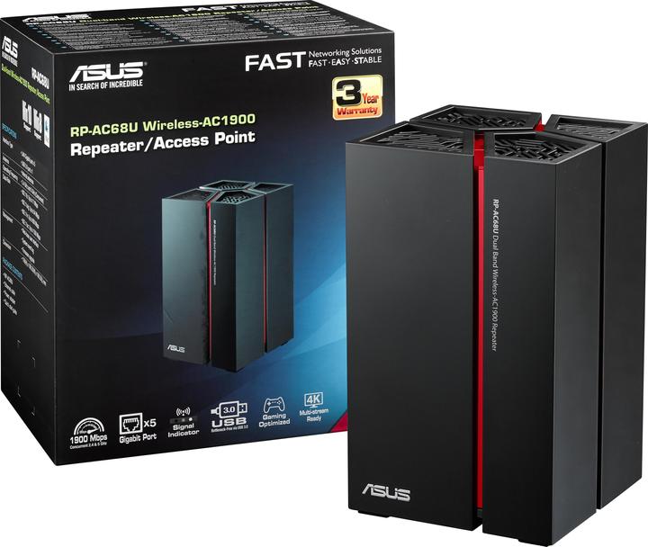 Actual product image ASUS Rp-Ac68u (1300 Mbit/s, 600 Mbit/s)