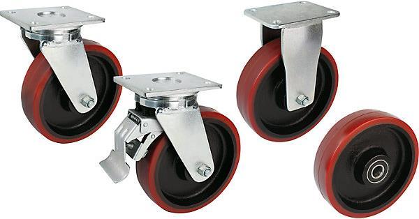 Immagine prodotto Proroll Pneumatici in poliuretano, dimensioni della piastra 175 x 140 mm