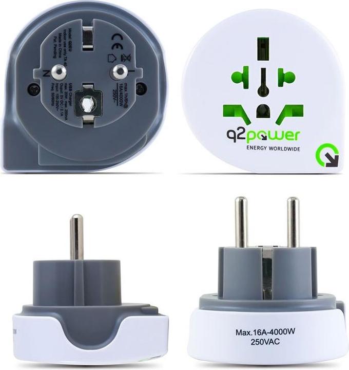 Actual product image Q2 Power World to Europe USB
