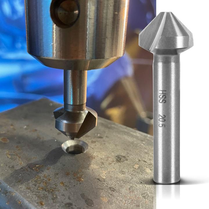 Produktbild Stahlwerk HSS Kegelsenker 6er Set 90° 6,3-20,5 mm DIN 335 Form C Senker (6,3, 10,4 mm, 12,4 mm, 20,5 mm, 16,5 mm, 8,3)