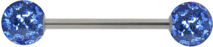 Bijouteria Zungenpiercing (Kristall, Epoxiharz, Chirurgenstahl 316L)