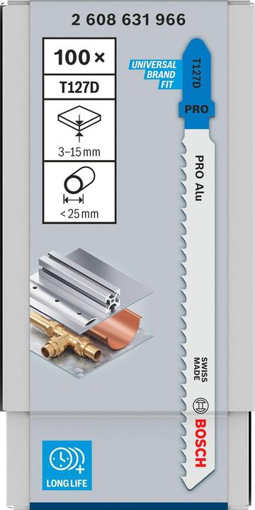 Produktbild Bosch Professional Zubehör PRO Alu T127D Stichsägeblatt, 100 mm, 100-tlg.
