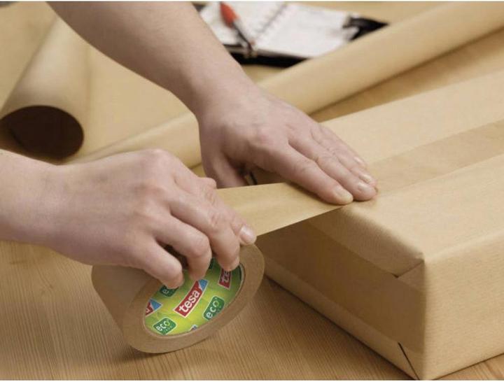 Actual product image tesa tesapack PAPER ecoLogo packaging tape - environmentally friendly packaging tape made of paper, 60 % (38 mm)