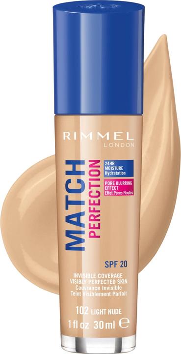 Produktbild Rimmel London Match Perfection SPF20 (102 Light Nude)