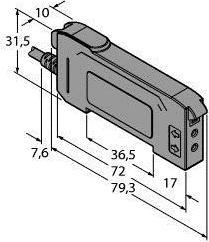 Image du produit Turck Opto Sensor Capteur à fibre optique pour fibre optique plastique DF-G3-PD-2M (Capteur)