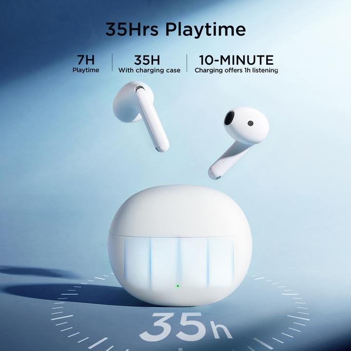 Produktbild Joyroom Funpods Series JR-FB2 Half in-ear Wireless Headphones - White (35 h, Kabellos)