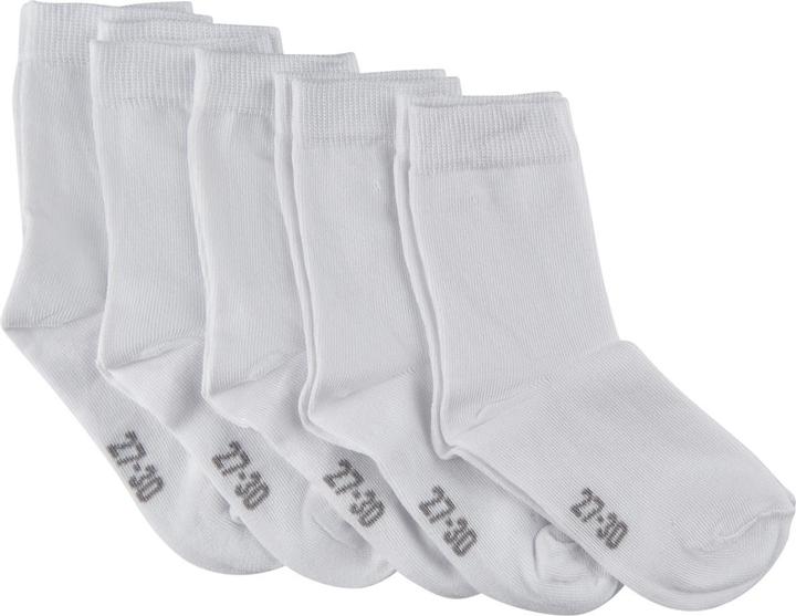 Image du produit Minymo Chaussettes Uni Lot de 5 Blancs T. 19/22 (Pack de 5, 19 - 22)