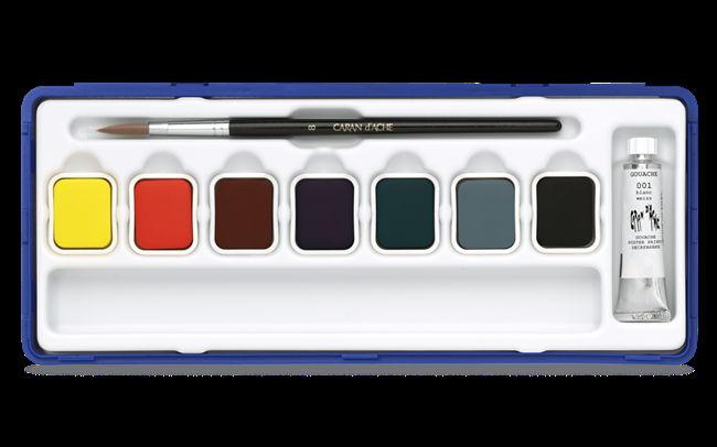 Image du produit Caran d'Ache Gouache Studio Tabletten Metallschachtel (Multicolore)