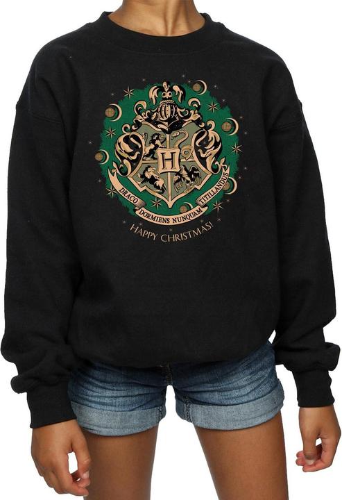 Actual product image Girls Christmas Wreath Sweatshirt (140, 146)