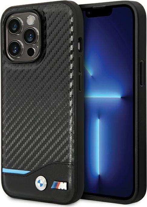 Produktbild BMW Etui BMHCP13X22NBCK iPhone 13 Pro Max 6.7" czarny/black hardcase Leather Carbon (Apple iPhone 13 Pro Max)