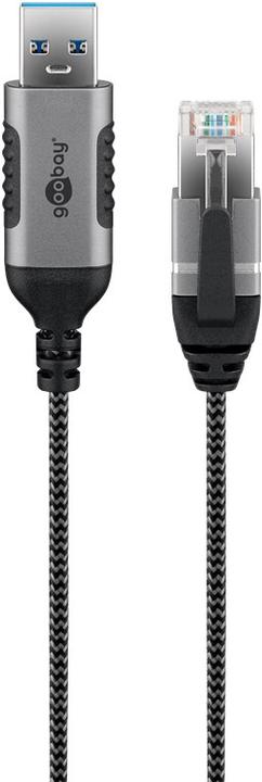 Image du produit Goobay Câble Ethernet USB-A 3.0 vers RJ45, Slim, 7,5 m (USB 3.0, RJ45, RJ45 (1x))