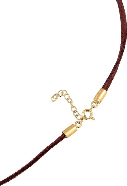 Actual product image Elli Bead, Choker, Ball, Organic (925 sterling silver, Faux leather, No stone, 36 cm)