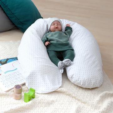 Produktbild Sissel Bezug zu Comfort Lagerungskissen Baumwolle weiss/grau (195 cm)