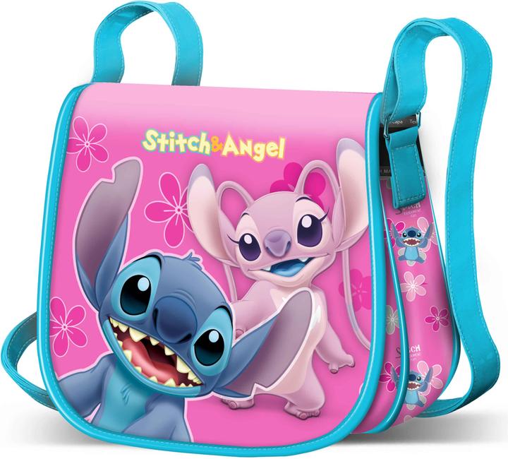 Karactermania Disney-Mini Muffin Shoulder Bag, 16.5 x 16.5 cm, Pink Stitch, One Size, Mini Muffin Shoulder Bag Mat