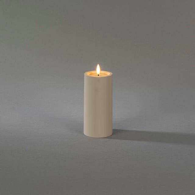 Actual product image LED Kunststoffkerze sand 1875-970 Aussen 1875-970 6h Timer D7 H15cm 2xAA