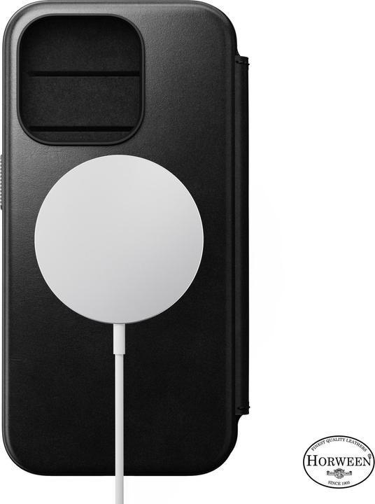 Image du produit Nomad Modern Horween Leather Folio iPhone 15 Pro noir (Apple iPhone 15 Pro)
