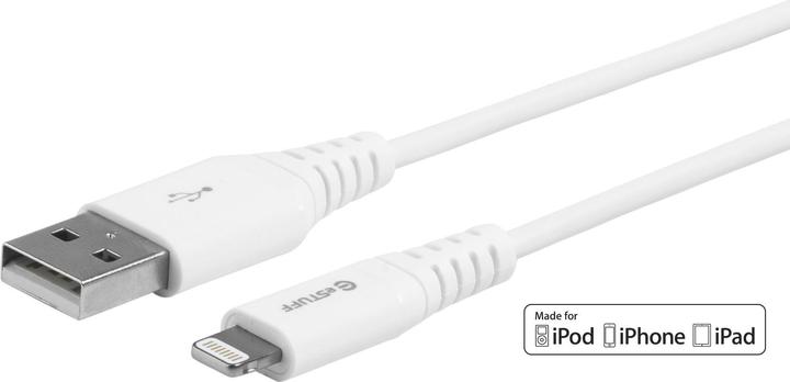 Actual product image eSTUFF Lightning Cable MFI Whit (0.15 m, USB 2.0)